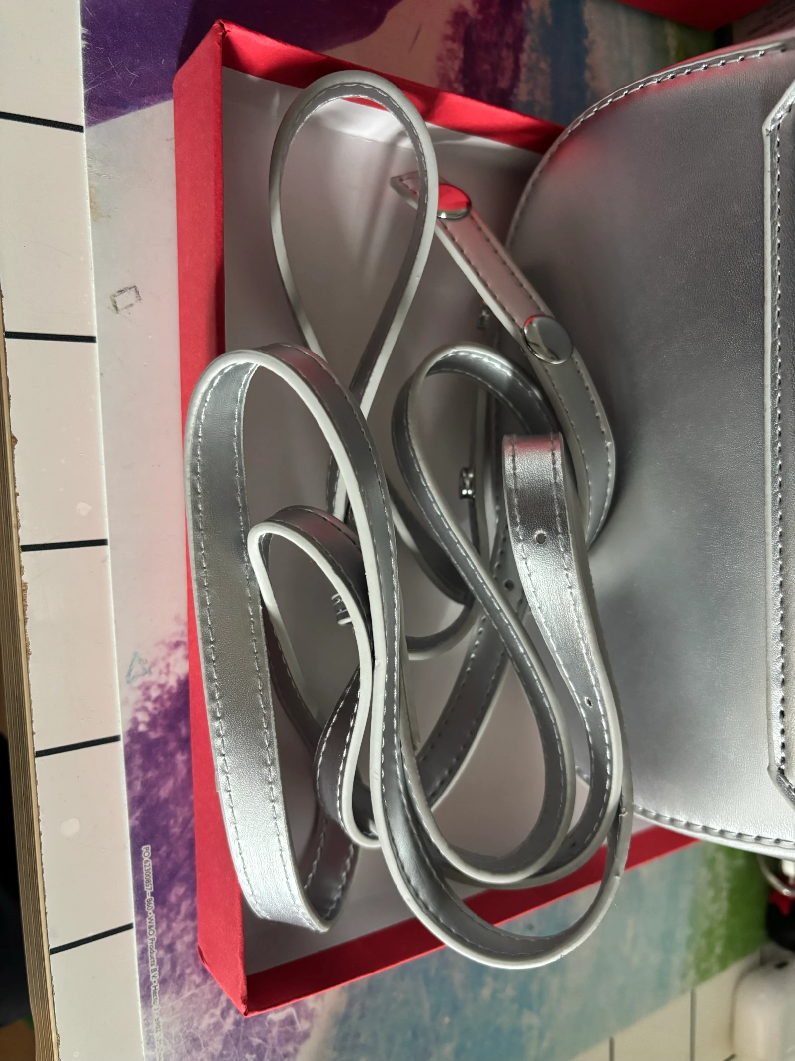 Zilveren schoudertas met metallic effect – Zeer goede staat – photo 6